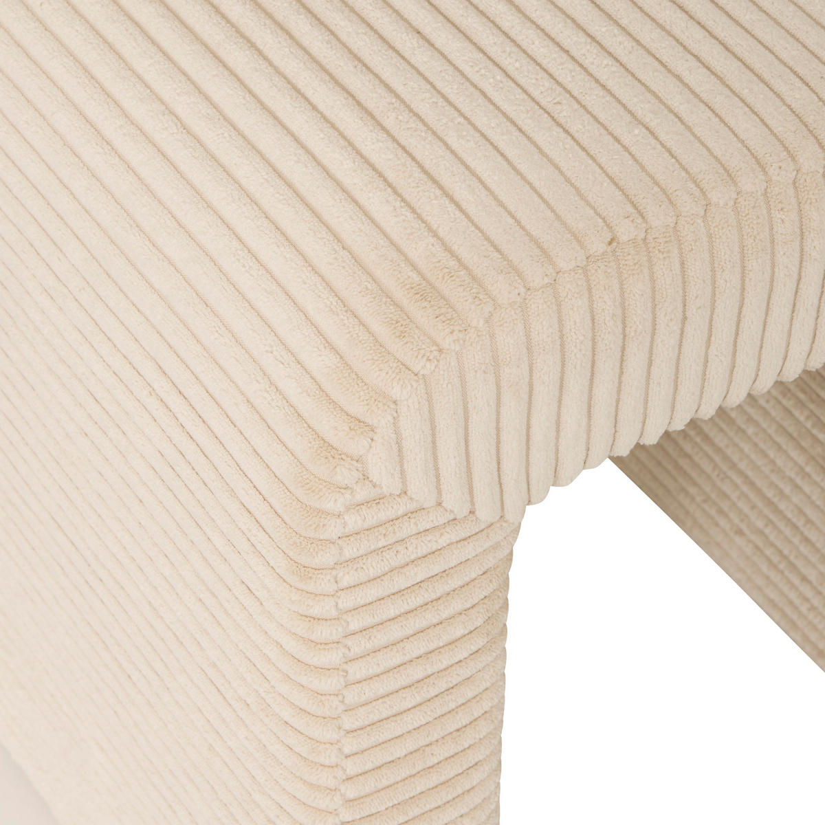 PUFF Cordstoff Sevi 41/35,5/43 cm - Beige, Kunststoff (35.5/43/41cm) - Atmosphera Createur d´interieur