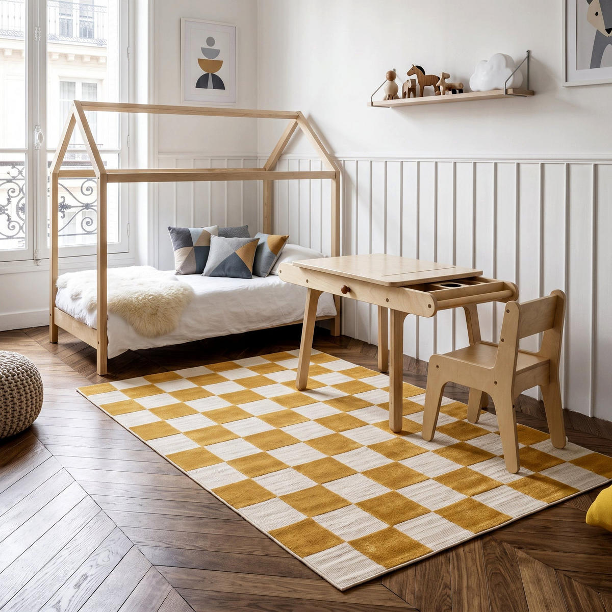 TEPPICH für Innen und Außen mit Skulptureffekt gelb - Gelb, Textil (120/170cm) - AFK Living