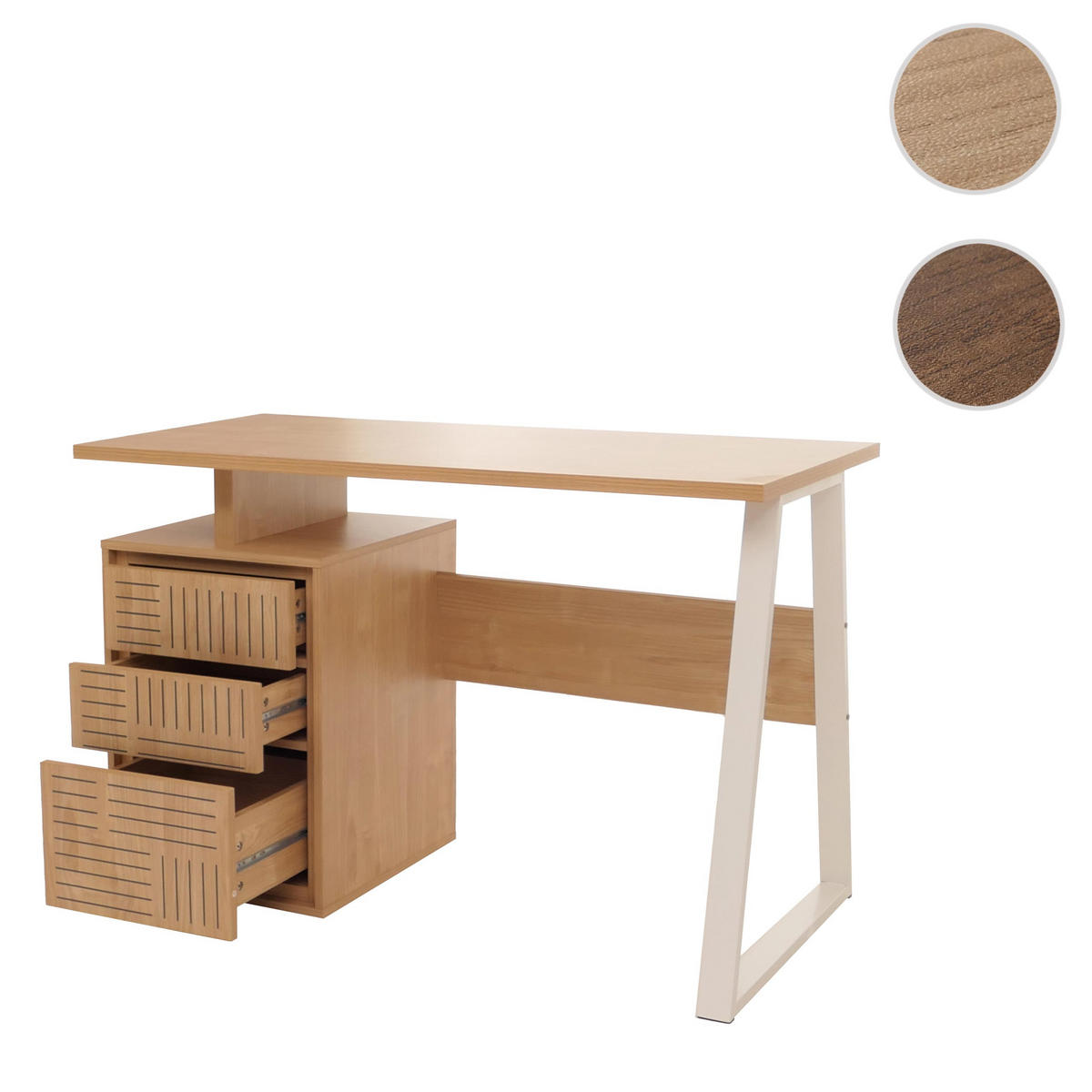 SCHREIBTISCH quadratisch Beige - Beige, Holz (58/118/77cm) - MCW