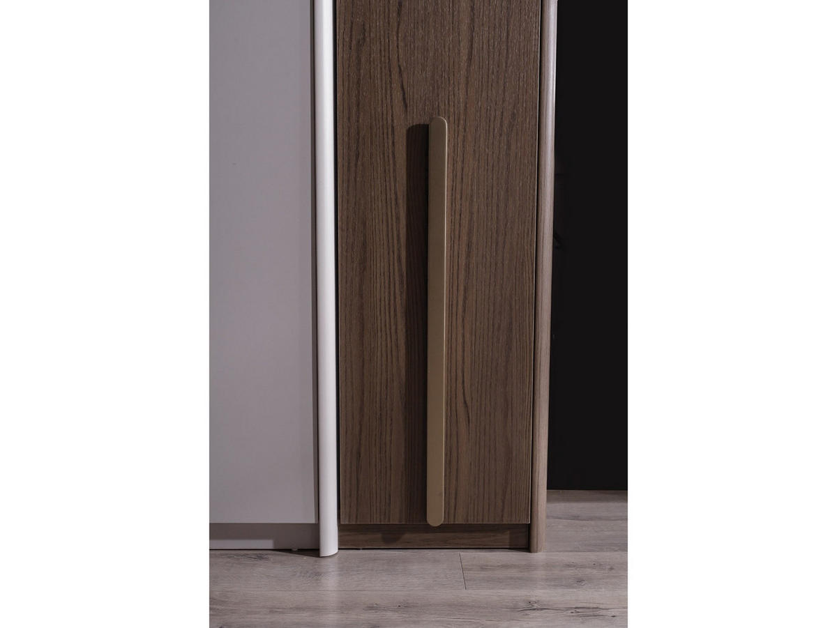 KLEIDERSCHRANK Rubato 6 trg. - Creme, Holzwerkstoff (260/225/63cm)