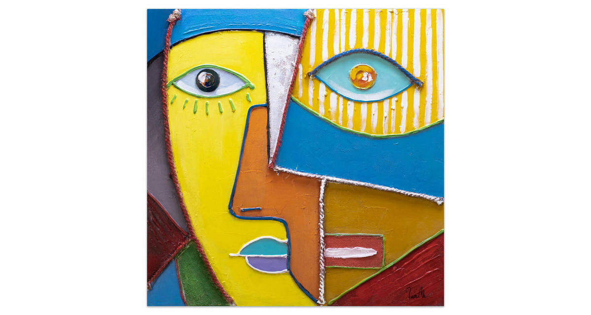 ACRYLBILD HANDGEMALT 80/80 cm - Multicolor, Holz/Textil (80/80cm) - KUNSTLOFT