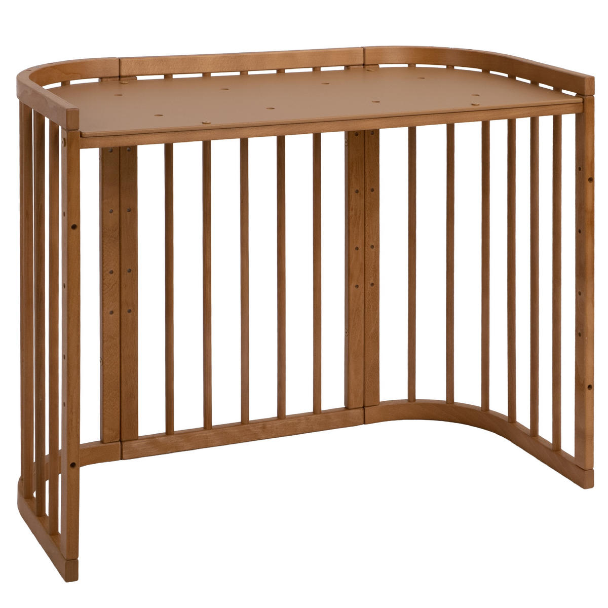 BABYBETT VINTAGE, 5in1 mit Matratze - Braun, Holz (65.5/92cm) - waldin