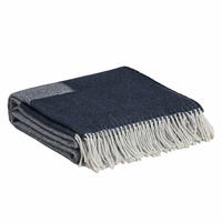 WOHNDECKEN Unisex LOGO THROW Blau Wolle - Blau, Textil (100/10/170cm) - GANT