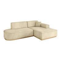 ECKSOFA Ottomane Rechts IREA-L1-v2 - 232x165x80 cm Beige - Taupe, Holzwerkstoff/Textil (232/165cm) - ALTDECOR