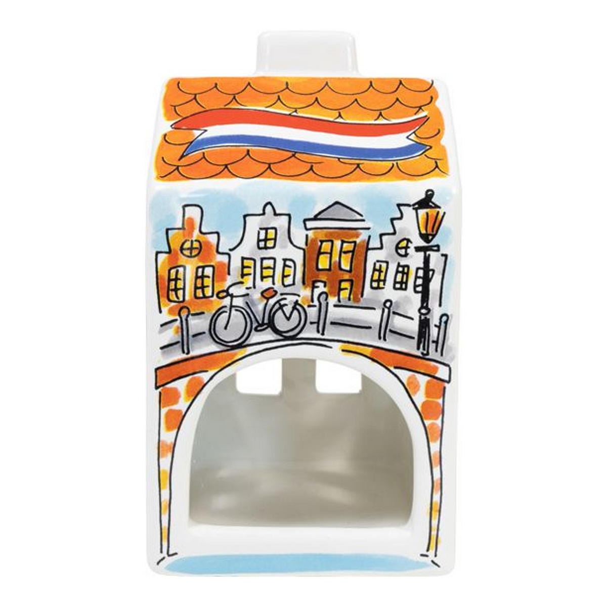 TEELICHTHALTER Holland in Bunt - 14,50cm - Multicolor, Keramik (8.5/14.5/8.3cm) - Blond Amsterdam