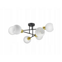DECKENLEUCHTE Milano Glass - Goldfarben/Schwarz, Glas/Metall (72/72/29cm) - kiki design