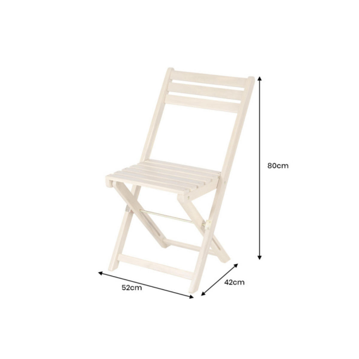 BALKONSTUHL BALI Akazie Natur - Braun, Holz (52/80/42cm) - riess-ambiente