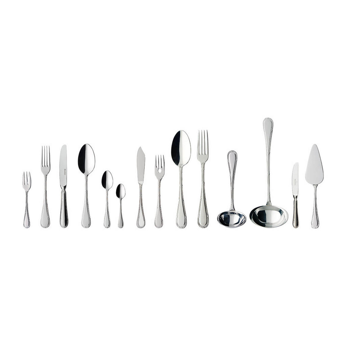 TAFELBESTECK Kreuzband Septfontaines silber 113er Set - Silberfarben, Metall - Villeroy & Boch