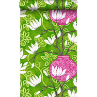 TAPETE Magnolie 53 cm x 10.05 m - Grün, Papier (53/1000cm) - Origin Wallcoverings
