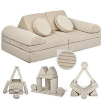 SPIELSOFA Kinder Fantasiewelt 8tlg - Beige, Textil (150/55/66cm) - Linodino