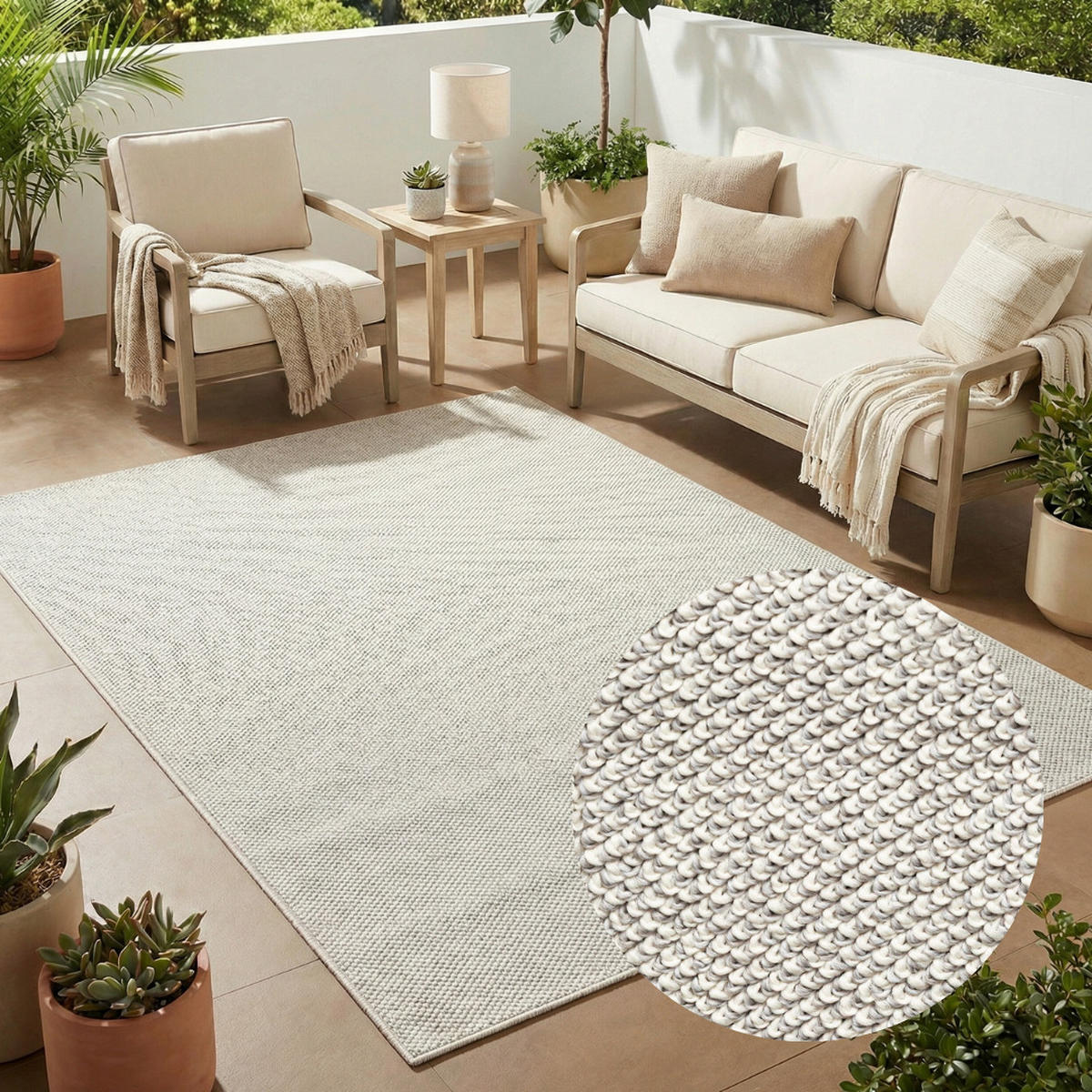 TEPPICH CALMA silber modern 140/200 cm - Silberfarben, Textil (140/200cm) - Tapiso