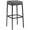BARHOCKER Stoff grau - Schwarz/Grau, Textil/Metall (37/83/37cm) - CLP