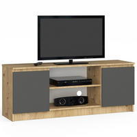 TV-ELEMENT Eiche Artisan, Grau 140x40x55 cm - Eiche Artisan/Grau, Holzwerkstoff (140/55/40cm) - Akord