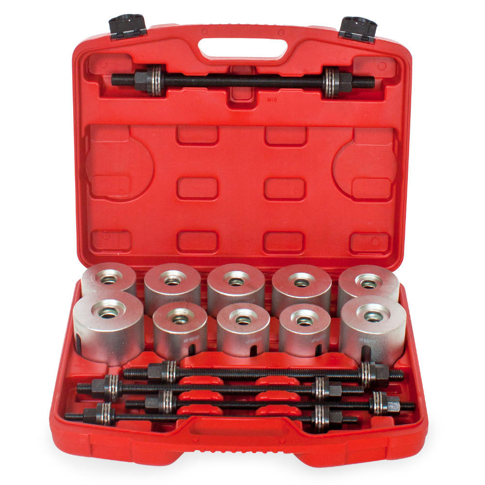 SILENTLAGER-ABZIEHERSET ,übersichtliche Anordnung im Kunststoffkoffer,grau - Grau, Metall (47/41.5/10.5cm) - tectake