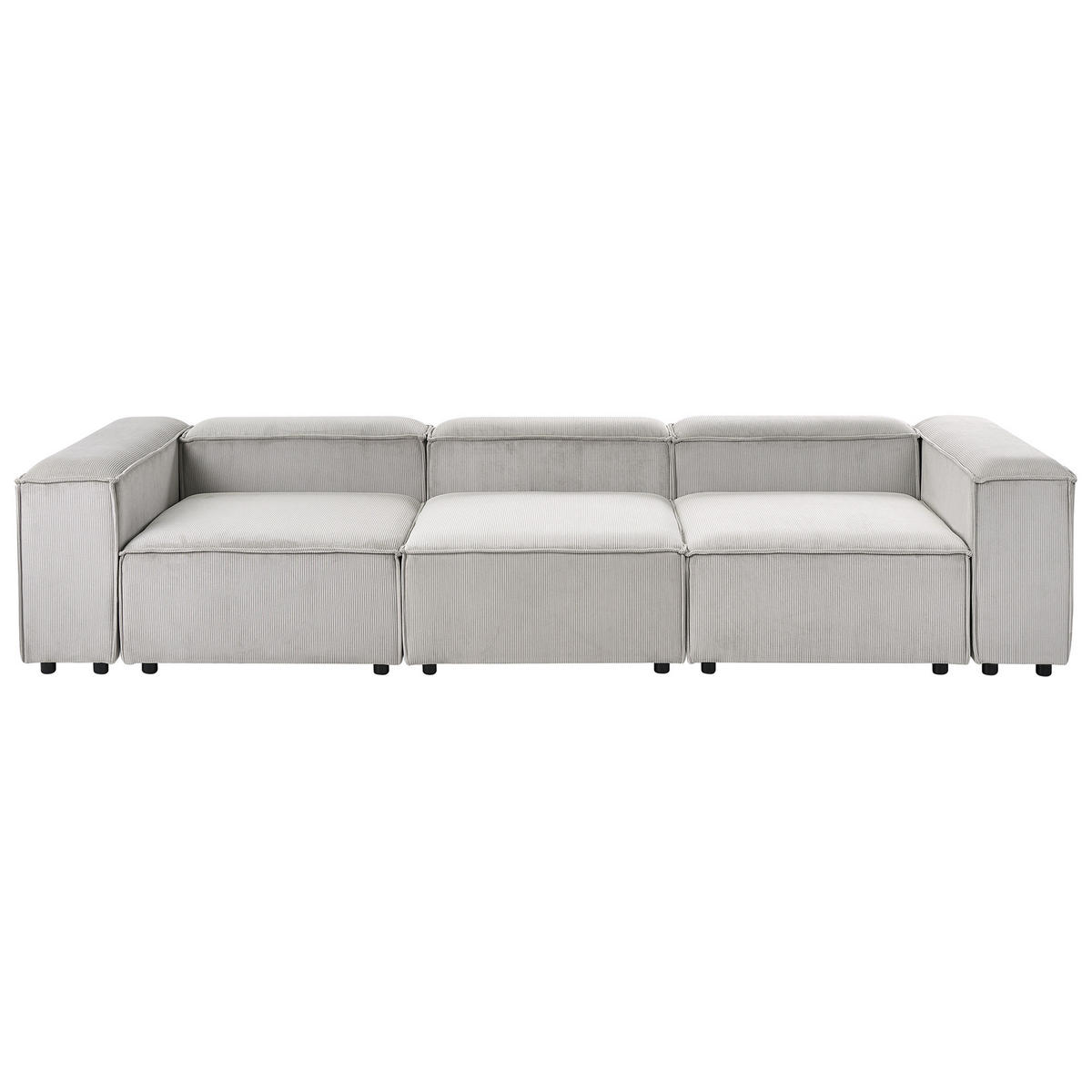 3-SITZER-MODULSOFA Cord Taupe Ardal - Taupe, Textil (328/68/120cm) - Beliani