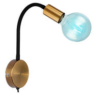 LED WANDLEUCHTE Metall Schwarz Glas - Schwarz, Glas (30/43/30cm) - Globo Lighting