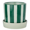 BLUMENTOPF Circus mit Teller Ø20cm - Grün, Keramik (20cm) - Butlers