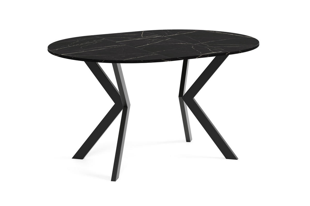 ESSTISCH EVO - Multicolor/Schwarz, Holzwerkstoff/Metall (90/90/76cm) - Meblini
