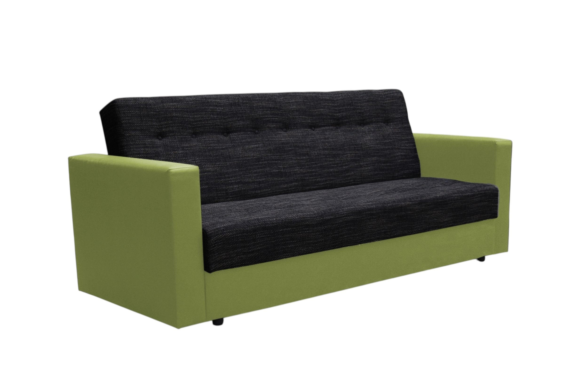 SOFA WIND mit Schlaffunktion KORNET10+SAWANA35 mit Stauraum - Grün, Textil (87/95/216cm) - Bedante