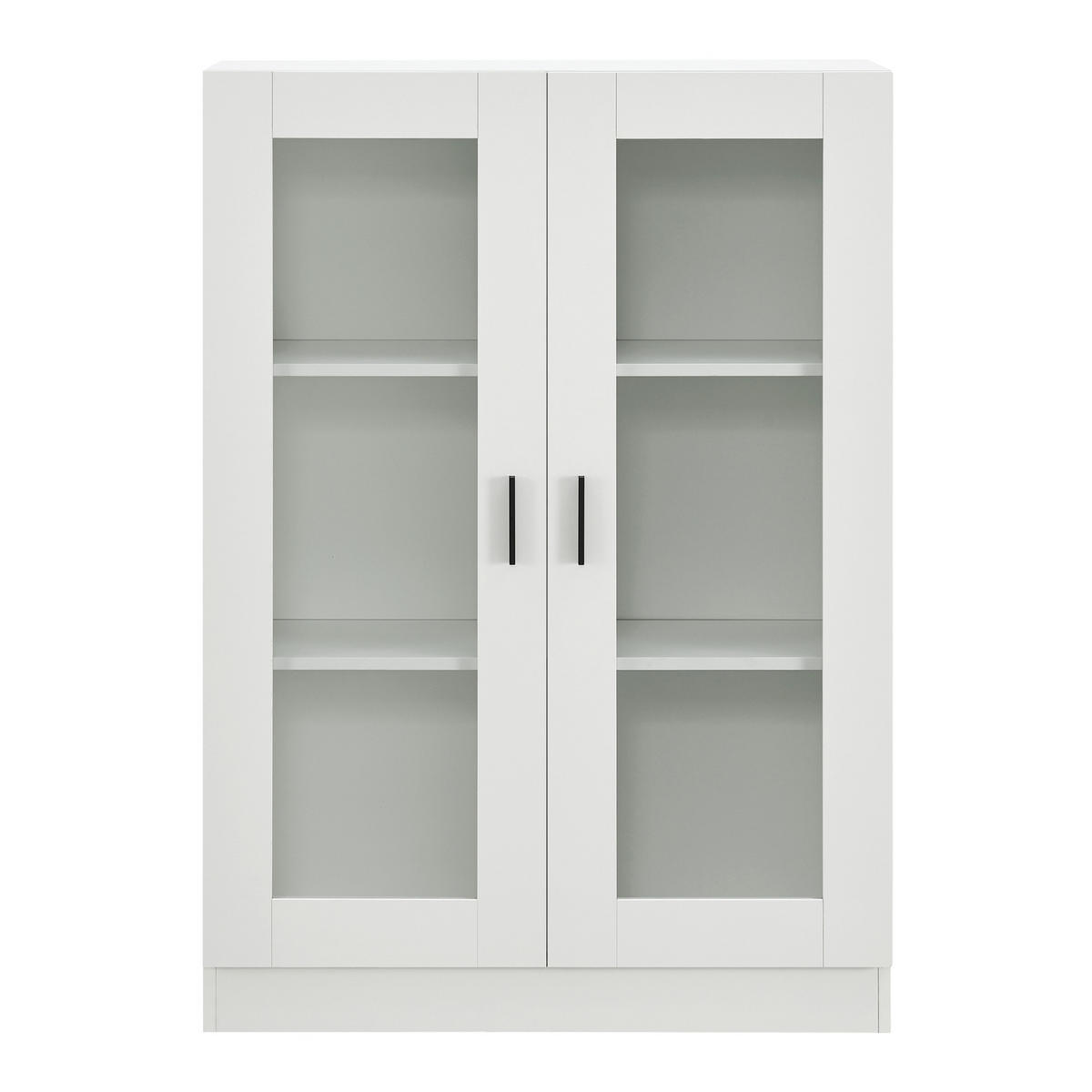 VITRINE Sorø - Weiß, Holzwerkstoff (80/115/31cm) - [en.casa]