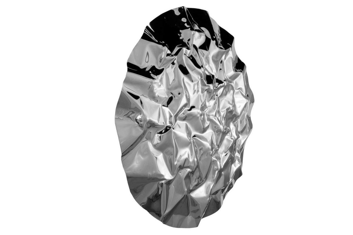 WANDDEKO Silber 80/80 cm - Silberfarben, Metall (3.6/80/7cm) - KUNSTLOFT