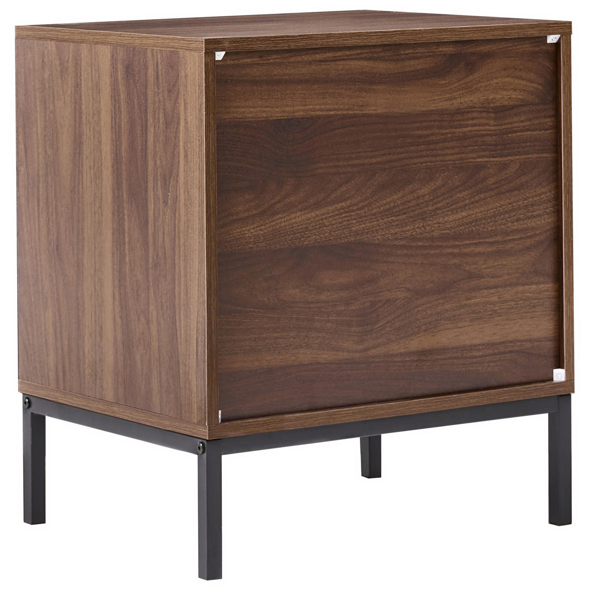 NACHTTISCH mit 1 Schublade Dunkelbraun Caraquet - Dunkelbraun, Holzwerkstoff (40/50/60cm) - Beliani