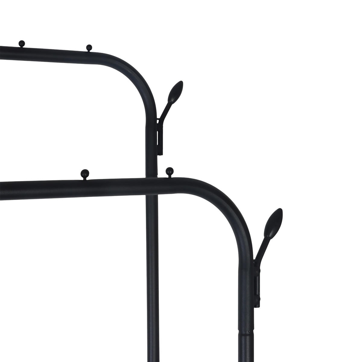 KLEIDERSTÄNDER - Schwarz, Kunststoff/Metall (110/155/55cm) - Relaxdays