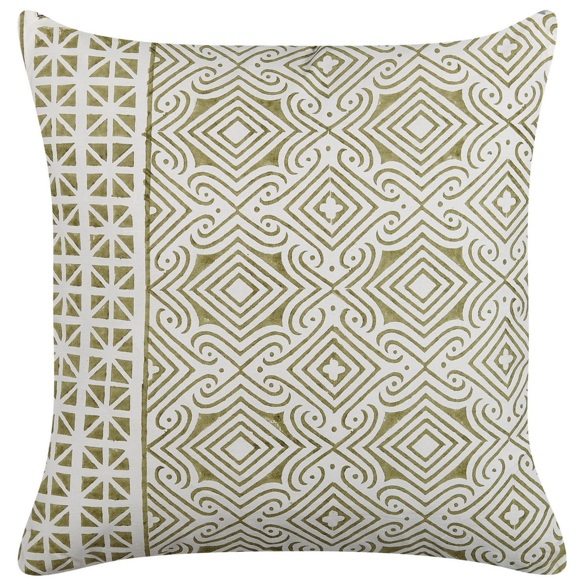 DEKOKISSEN Hellgrün 45/45 cm Larics - Hellgrün, Naturmaterialen/Textil (45/45cm) - Beliani