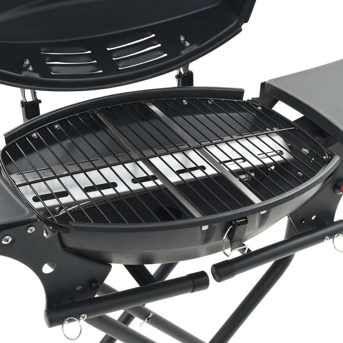 GASGRILL Tragbar Mit Kochzone Schwarz - Schwarz, Metall (103/97/47cm) - vidaXL