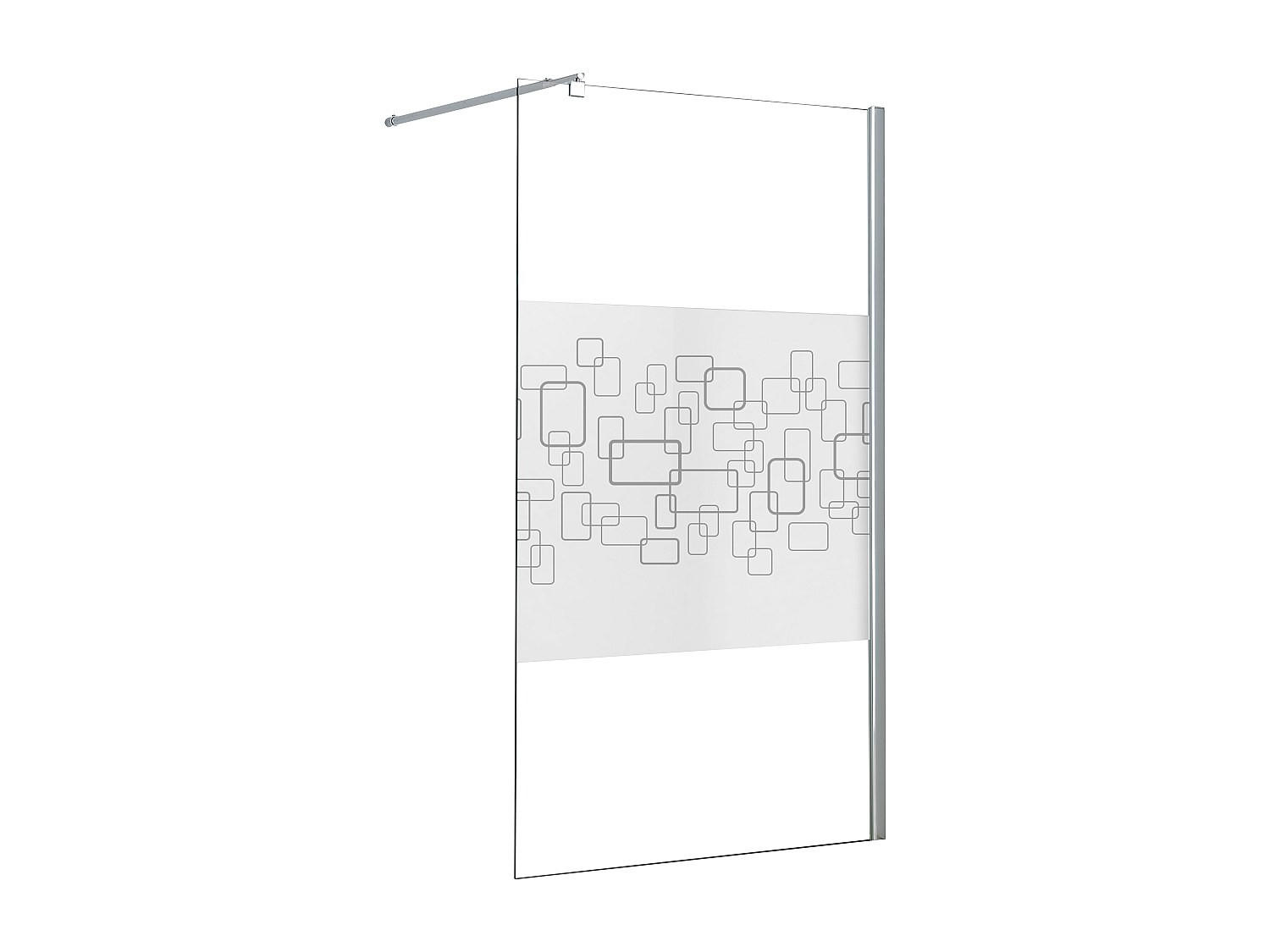 DUSCHWAND - 120 cm x 0.6 cm - glas - transparent Paulina Iii - Transparent, Glas (120/200cm) - Vente-Unique