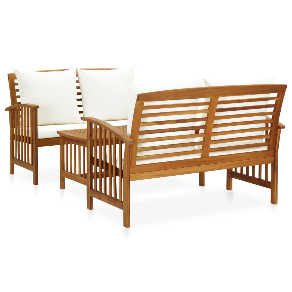 GARTENSET Reitz 3-teilig - Weiß, Holzwerkstoff - Nettlife