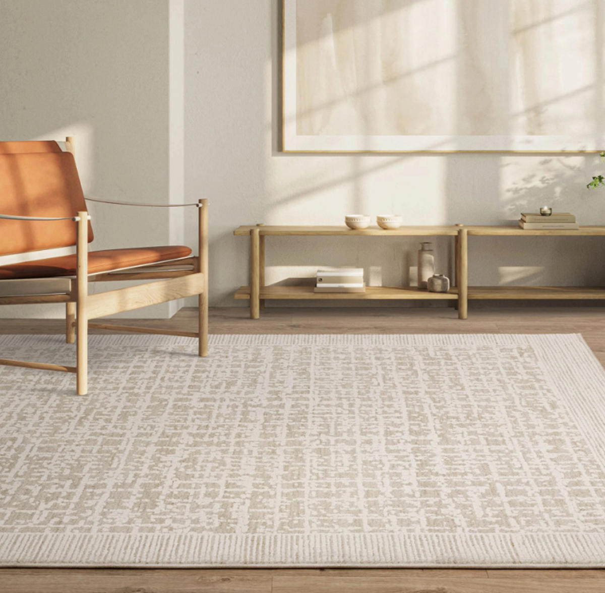 TEPPICH modern Flachgewebe CRISS Beige 200 x 300 cm - Beige, Textil (200/300cm) - Novatrend