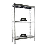 SCHWERLASTREGAL METAL BEAST THREE | HxBxT 200x210x75cm | Fachlast 500kg | Verzinkt - Silberfarben, Metall (210/200/75cm) - PROREGAL