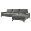 ECKSOFA Flavio, Seite: Rechts - L4+L2F+R1F - Schwarz/Grau, Holz/Textil (300/179cm) - MIRJAN24