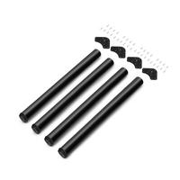 TISCHBEINE, Durchmesser 60mm, H 710mm, Stahl, Schwarz lackiert 4er-set - Schwarz, Metall (14.2/73/14.2cm) - EMUCA