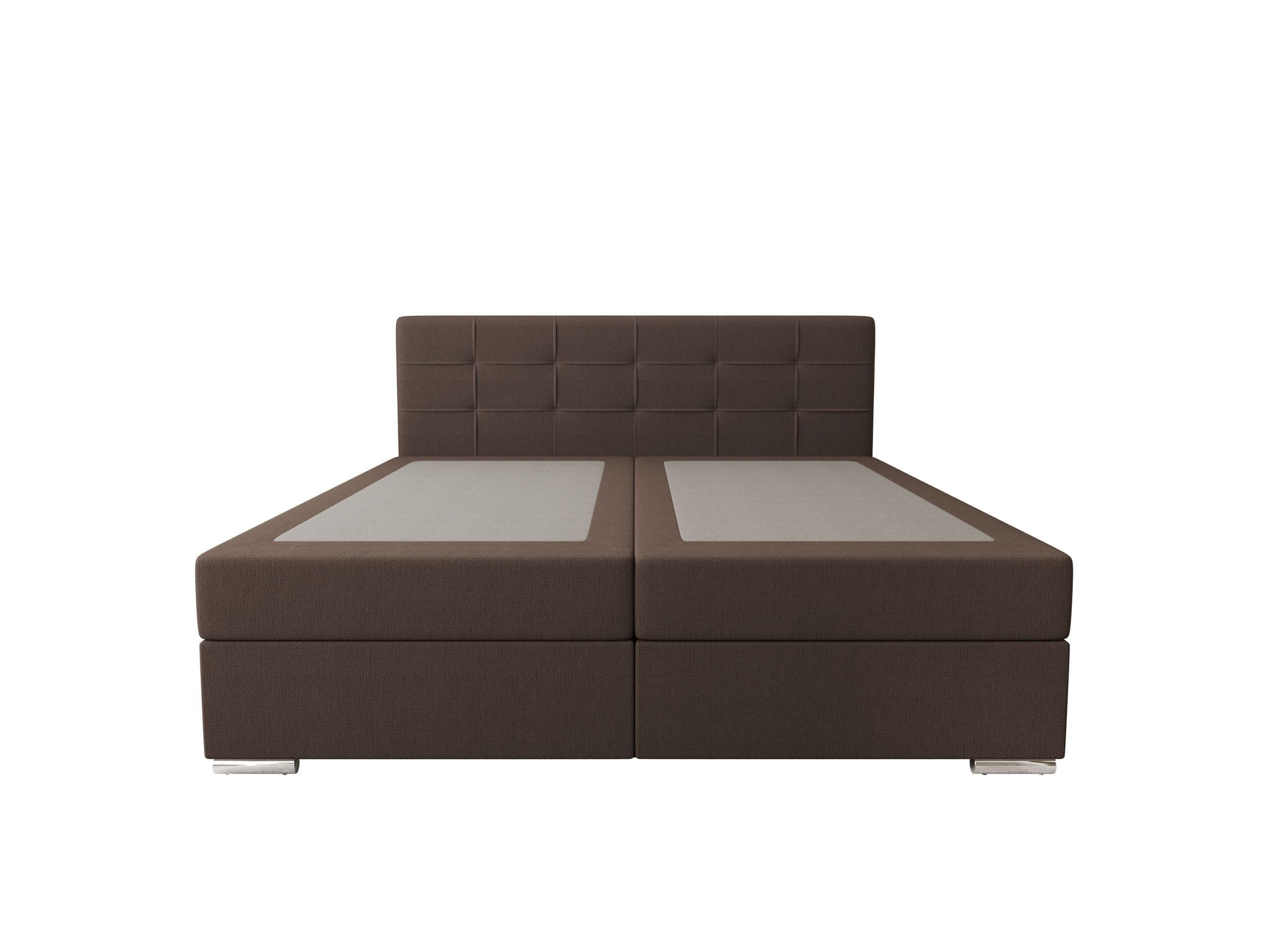 BOXBETT ZILANO 1 mit Matratze H3 und Topper 140x200 Cosmic 800 - Dunkelbraun, Holz/Textil (140/200cm) - Bedante