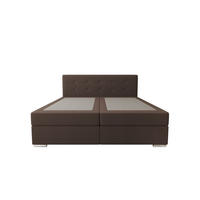 BOXBETT ZILANO 1 mit Matratze H3 und Topper 140x200 Cosmic 800 - Dunkelbraun, Holz/Textil (140/200cm) - Bedante