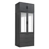 KLEIDERSCHRANK mit Spiegel Der Grenzenlose - Anthrazit, Holzwerkstoff (90/234/58cm) - Mokebo
