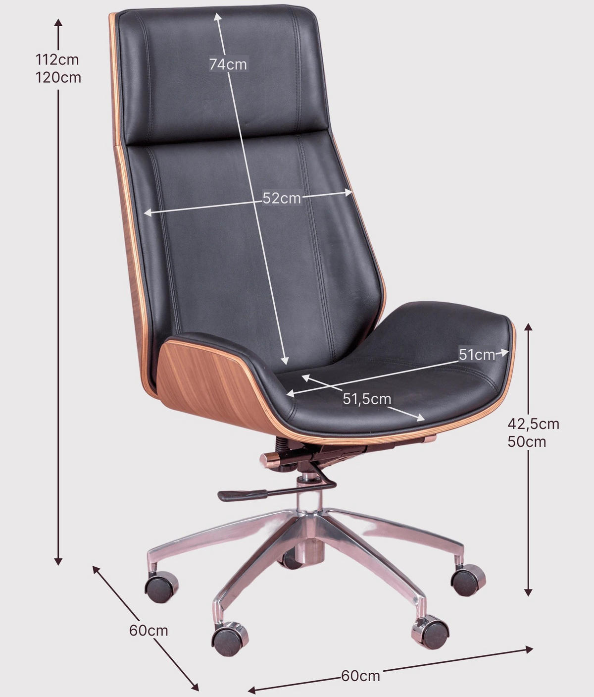 BÜROSTUHL Textil Schwarz - Schwarz, Textil (60/125/60cm) - Nest Dream