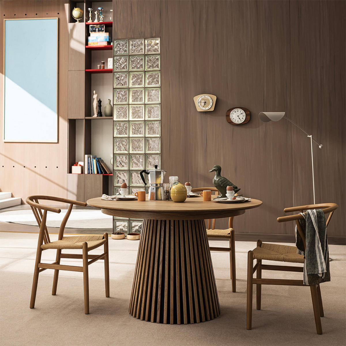 ESSTISCH - Klares Holz - Eschefarben, Holz (120/120/75cm) - Drawer