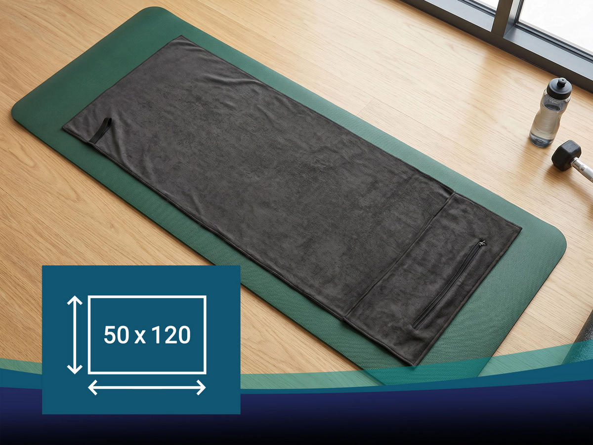 HANDTÜCHER, 50x120 cm, 85% Polyester 15% Nylon, Grau - Graphitfarben, Textil (50/120cm) - Zollner
