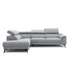 ECKSOFA FIERO 5-Sitzer, silberfarben - Silberfarben/Schwarz, Holzwerkstoff/Textil (158/269cm) - Courtois Laville