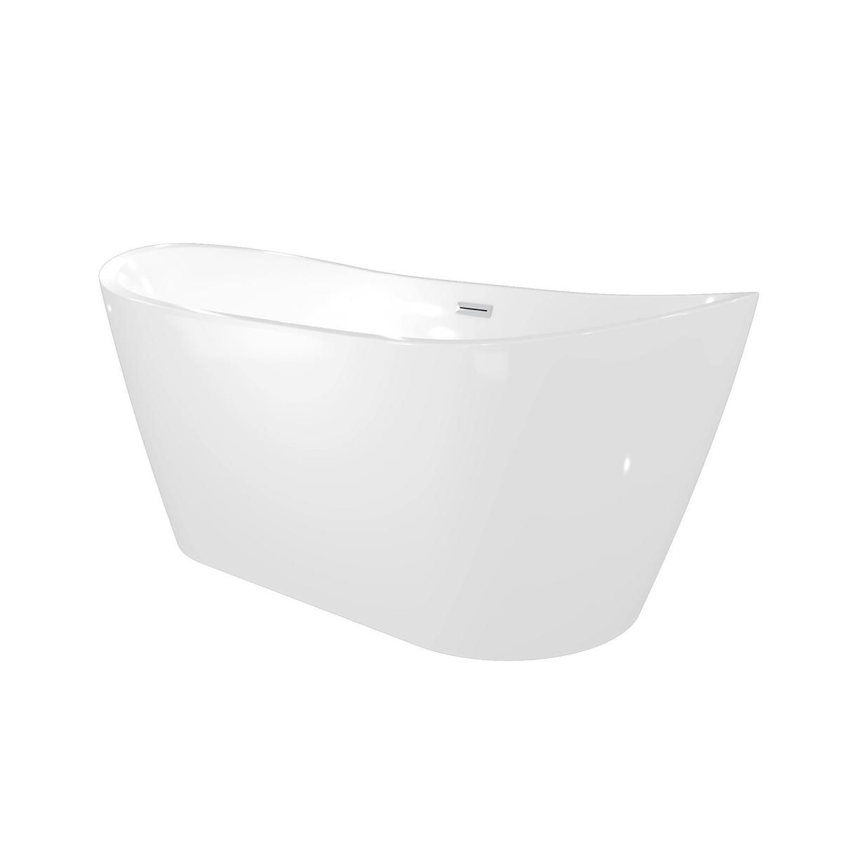 FREISTEHENDE Badewanne Wanne F03 180x89cm - Weiß, Glas/Kunststoff (80/72/180cm) - AcquaVapore by Sandra Jentho