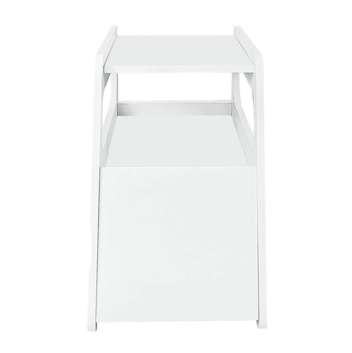 BEISTELLTISCH 81/33/51,5 cm Weiß aus MDF und Spanplatte mit Rollen - Weiß, Holzwerkstoff (81/33/51.5cm) - OKWISH