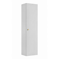 BADEZIMMER-HOCHSCHRANK: Weiß / Griffe Gold, 35 x 27 x 136 cm - Goldfarben/Weiß, Holzwerkstoff (35/136/27cm) - 3XE LIVING
