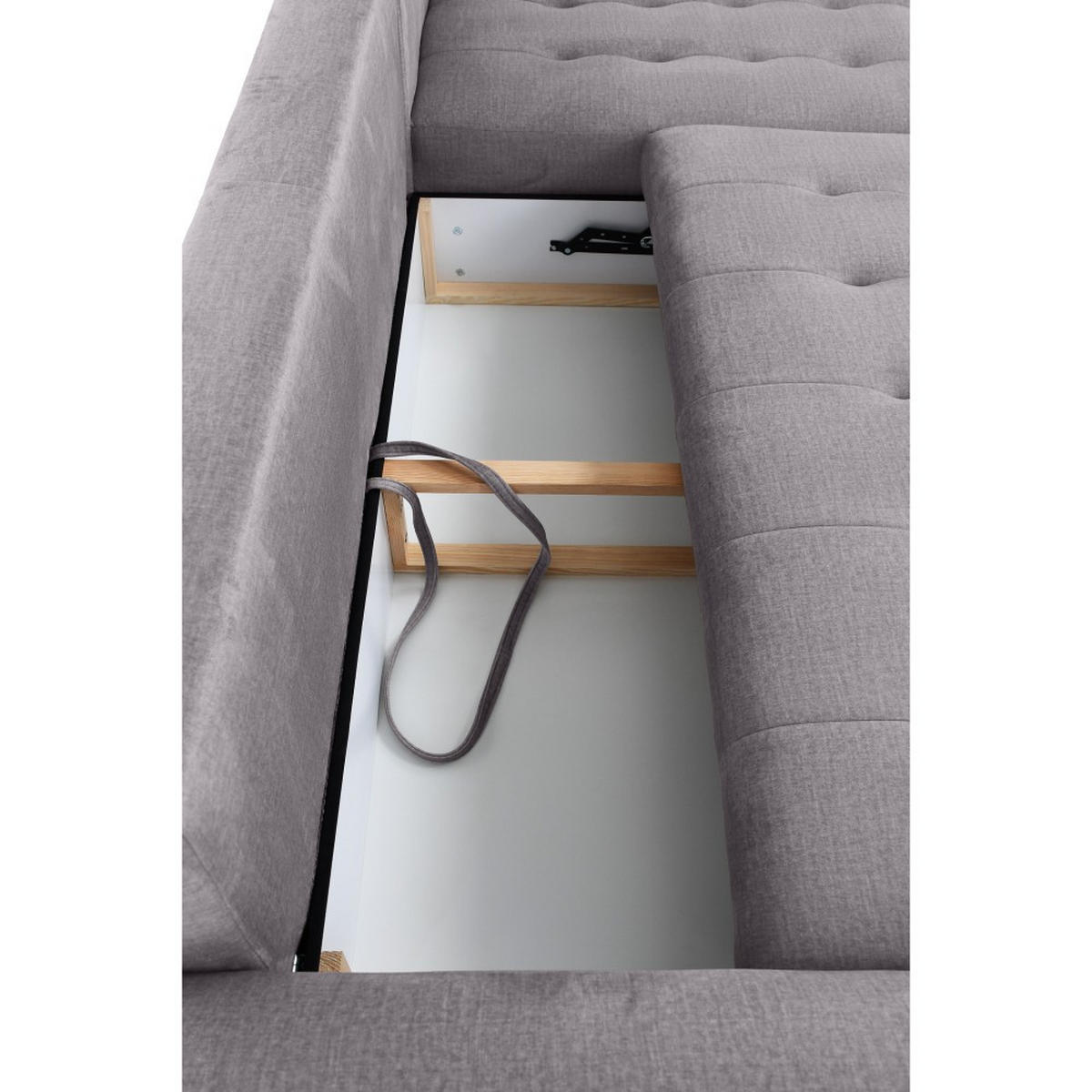 WOHNLANDSCHAFT Costa U Hellgrau - Silberfarben/Hellgrau, Kunststoff/Textil (367/80/169cm) - Beautysofa