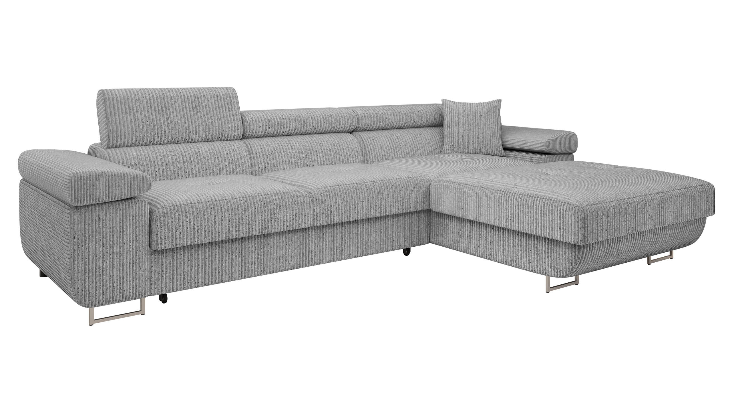 COLTAR Torezio Mini Reiat, Dreapta - gri, material textil/lemn (170/280cm) - MIRJAN24