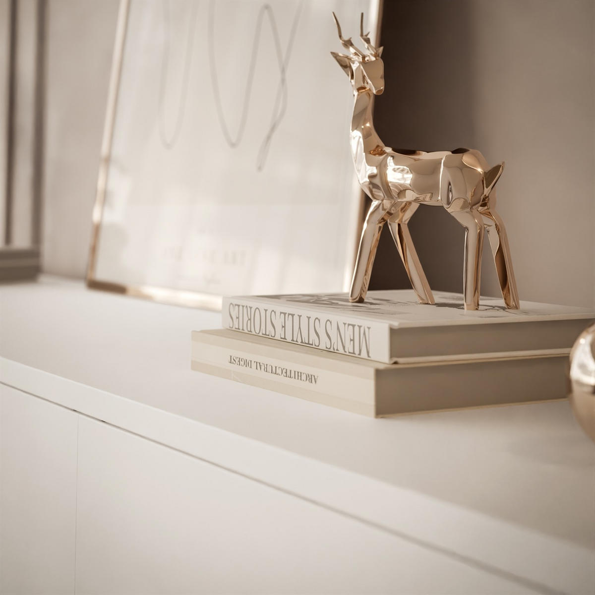 SIDEBOARDS ARIADNA weiß viertürig - Weiß, Holzwerkstoff (204/83/35cm)