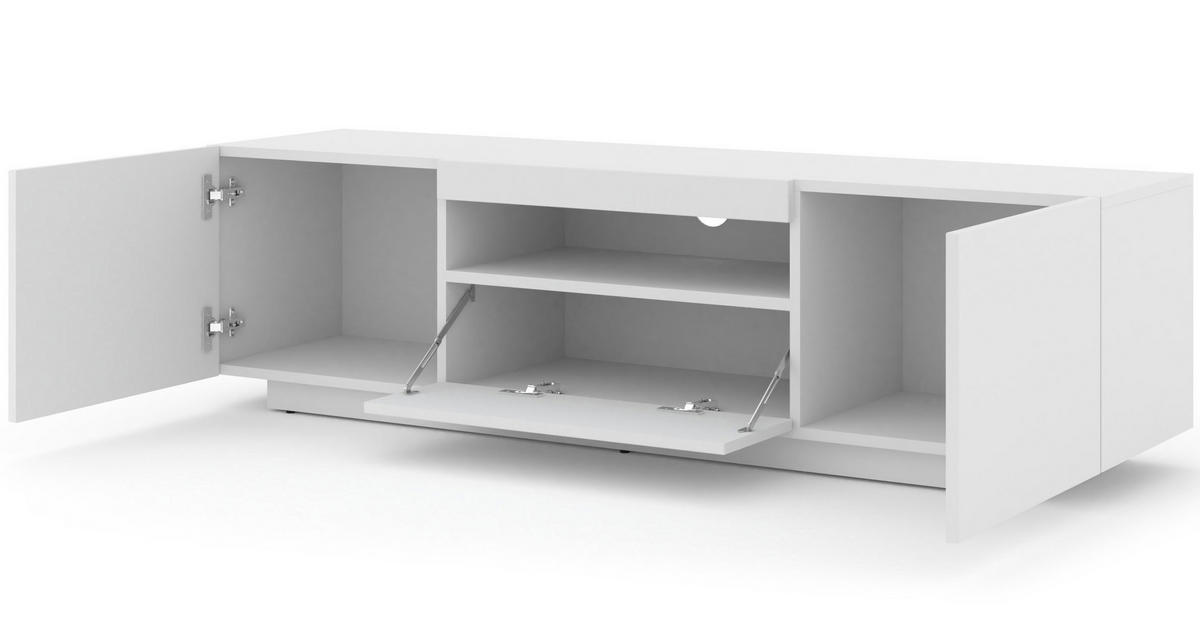 TV LOWBOARD Weiß 150/42/37 - Weiß, Holzwerkstoff (150/42/37cm) - RAUMHIRSCH FURNITURE