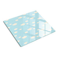 GLASPLATTE 60x52 cm Wolken - Blau, Glas (60/0.4/52cm) - TULUP